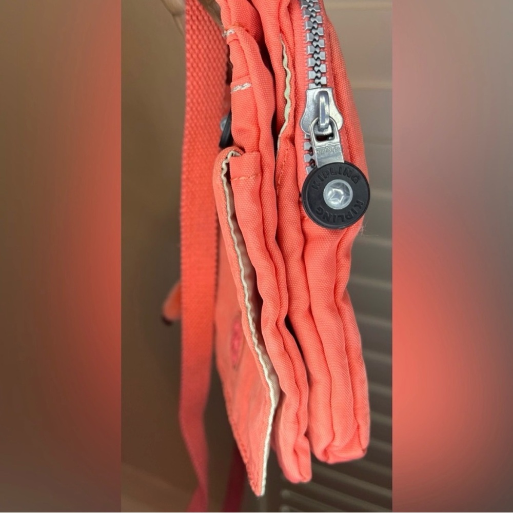 Kipling Orange Crossbody Bag with Keychain - Picture 3 of 5